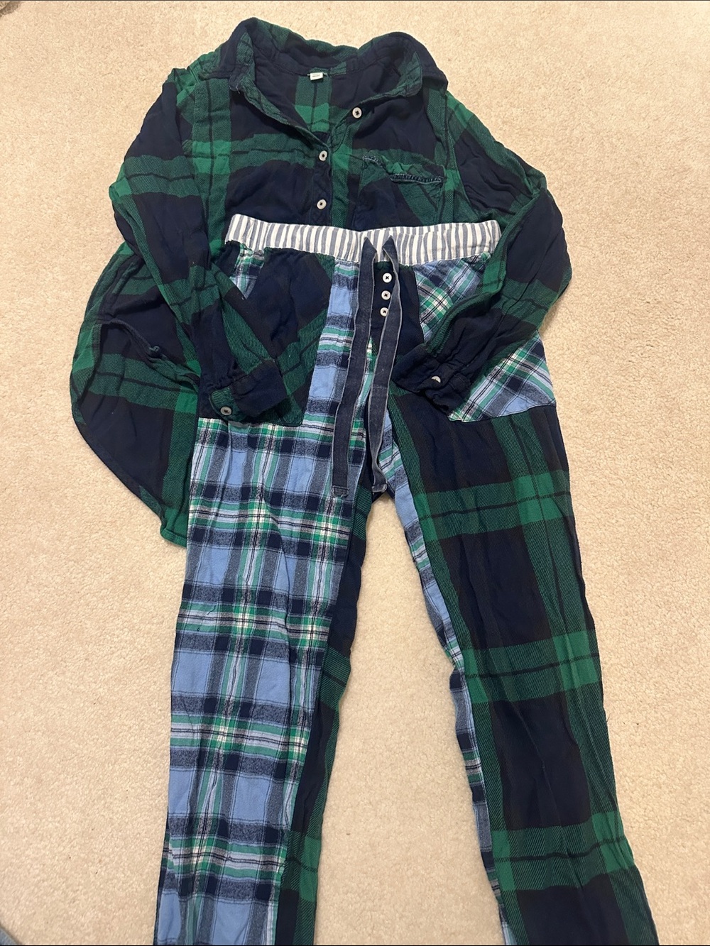 Aerie Plaid Flannel Pajama Set